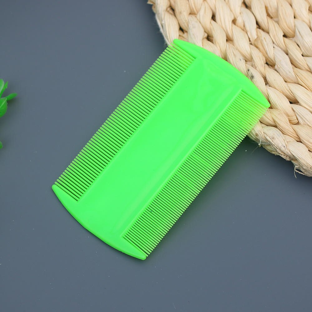 Peine para piojos con cabezal con dos caras, peines para pelo fino portátil, para piojos, herramientas de estilismo: Verde