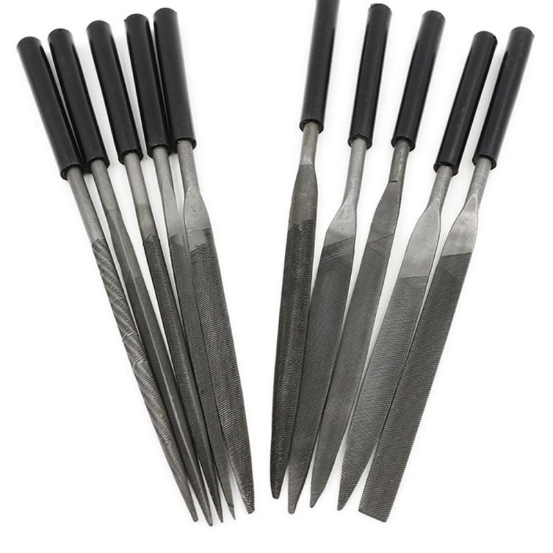 10 Stuks Naaldvijlen Set Hout Rasp Bestanden Houtbewerking Metaal Glas Stone Juwelier Carving Gereedschap Metalen Filing Mini Hand Hobby gereedschap