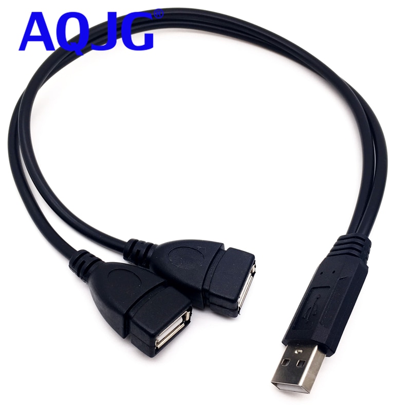 USB 2.0 Male to 2 Dual USB Female Jack Y Splitter Hub Adapter Cable