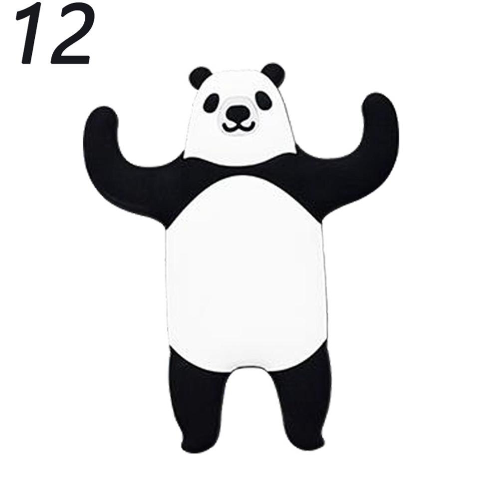 Ihana sarjakuva kissa panda pentu eläimet irrotettavat pestävät itseliimautuvat tarttumattomat avaimet koukkupidike telineet jääkaapin tarrat: 12