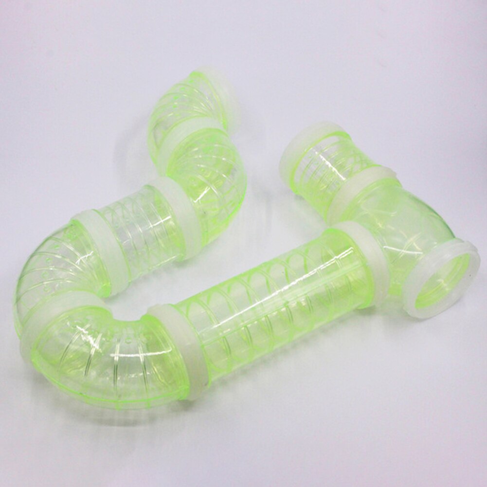 Transparent Hamster Rat Squirrel Cage Tunnel Tube Climbing Toy Small Pet Supply Transparent Polypropylene Transparent Mini Tunne