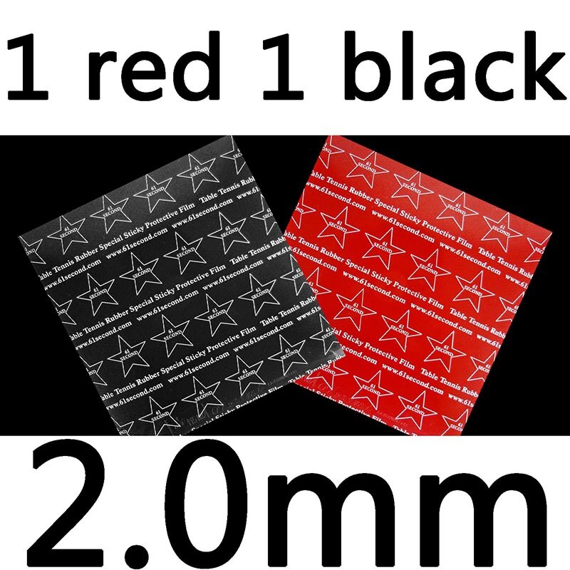 LIGHTNING DS – caoutchouc de Tennis de Table d&#39;entraînement 2x61 secondes avec éponge: 1 Red 1 Black 2.0mm