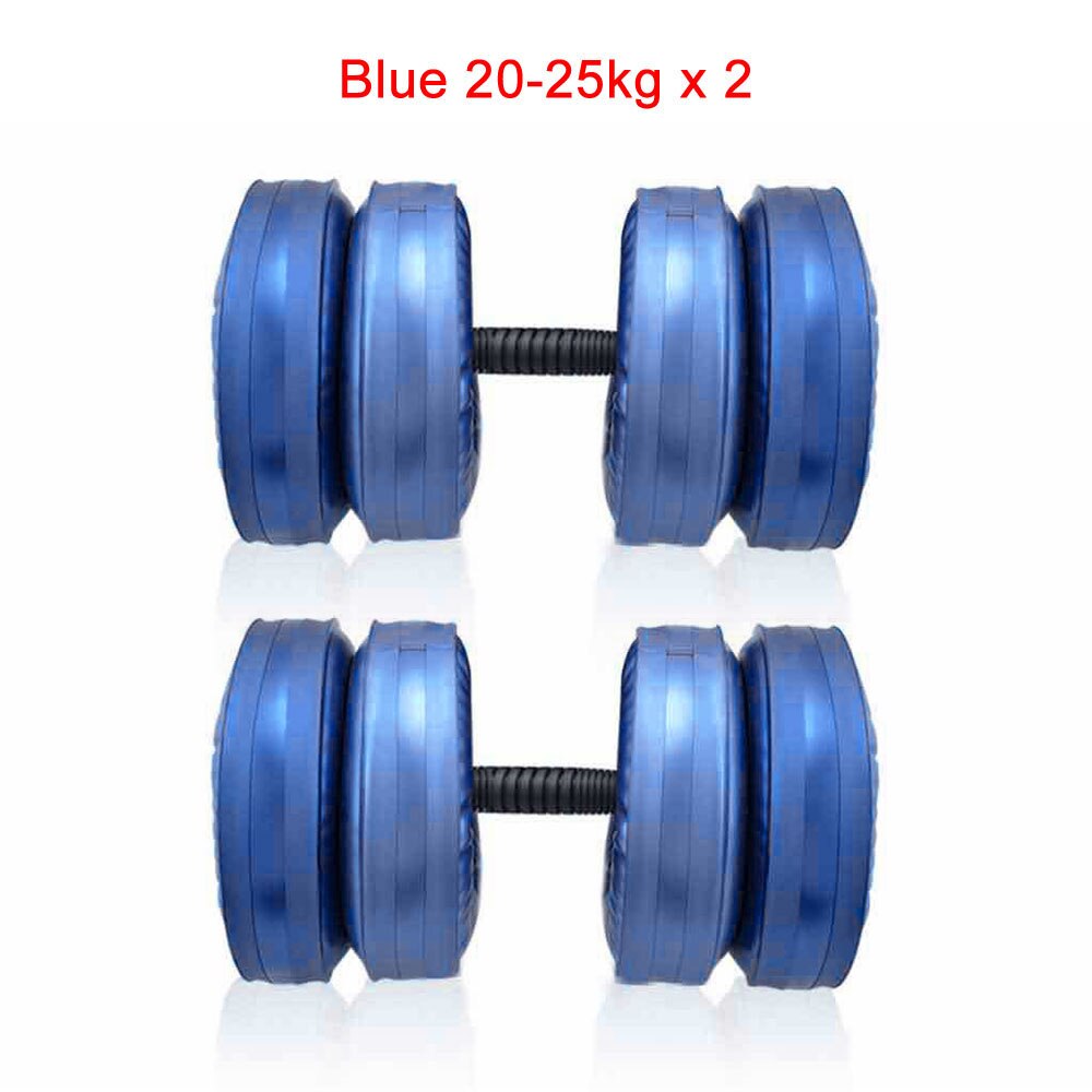 Haltère d'eau haltère gonflable musculation entraînement du corps écolière en fonte casquette de sport musculation solide: 20-25kg blue