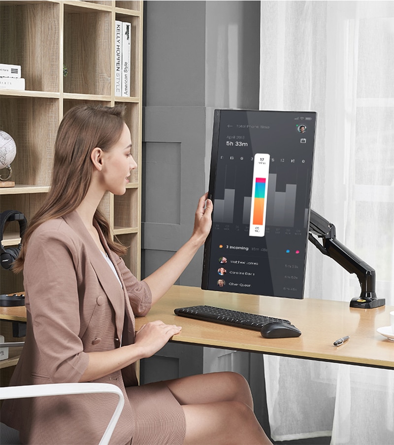 NORTH BAYOU F80 resorte de Gas 17-30 pulgadas escritorio LED LCD Monitor soporte brazo ergonómico puntal de Gas Flexi montaje carga 2 ~ 9kgs