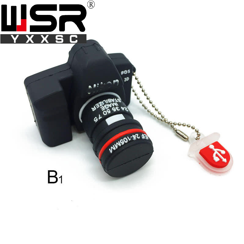 Wsryxxsc camera usb flash drive waterproof flash drive 64gb 32gb 16gb 8gb 4gb black usb flash real capacity flash card usb