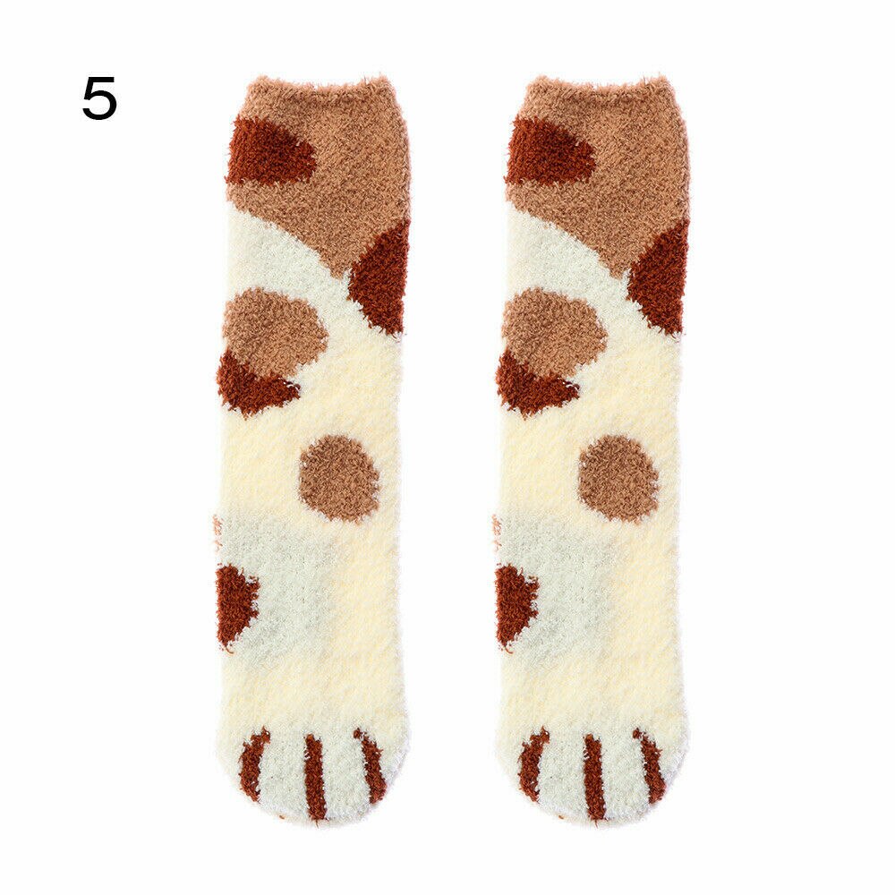 Socks Ladies Socks~ Cat Paw Soft Warm Bed Women 1 Thickening: 5