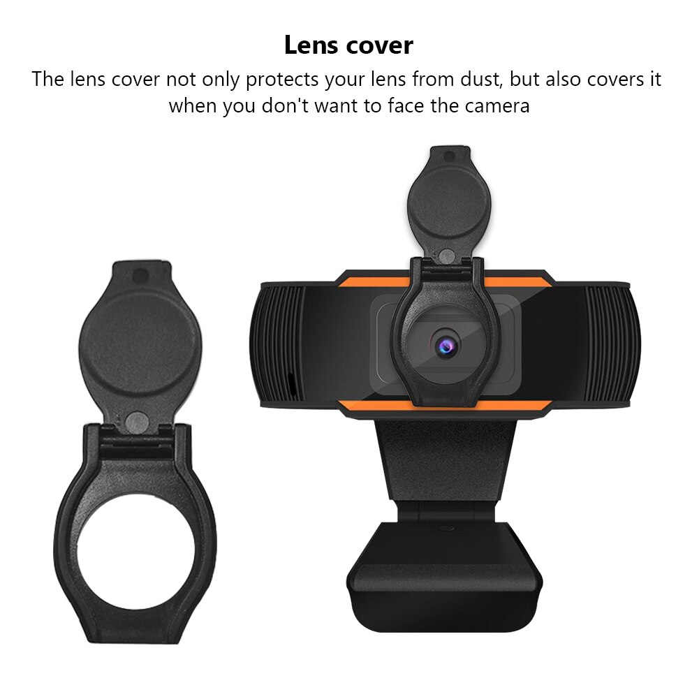 Cámara web con micrófono giratorio para PC, webcam de grabación de vídeo para trabajo, minicámara web 1080P, 720P, 480p, HD