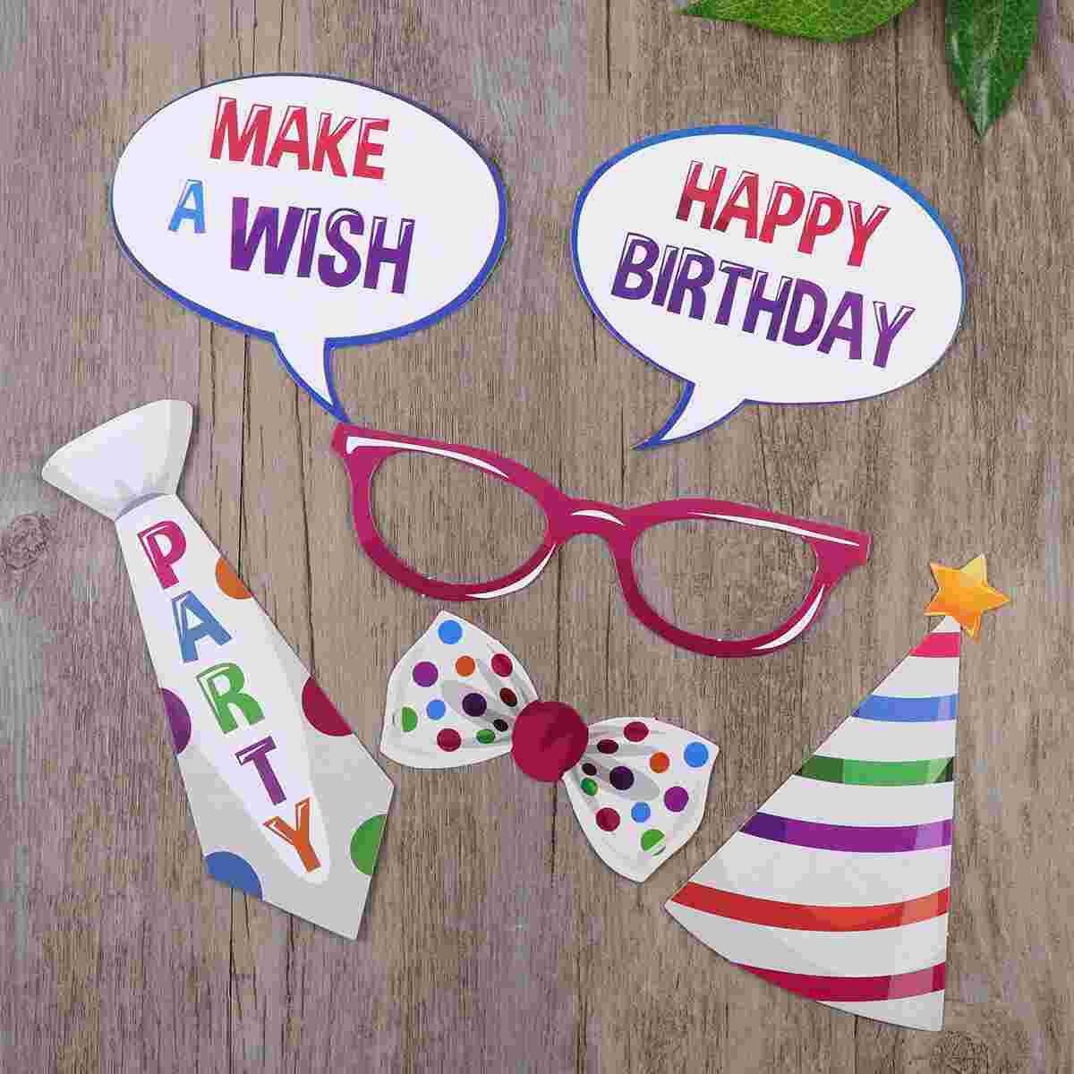 22 Pcs Photo Booth Props Funny Birthday Decor for Celebrating Birthday