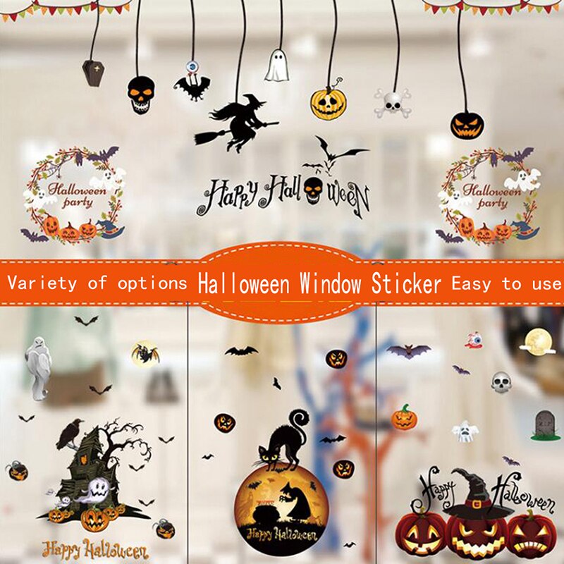 Halloween seinätarra ikkuna kodin sisustus tarra koriste joulukoriste halloween seinätarra riipus näyteikkunaan