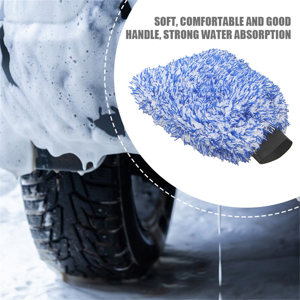 Mjuk absorberande handske hög densitet bil rengöring ultra mjuk lätt att torka auto detaljering mikrofiber galenskap tvätt mitt trasa