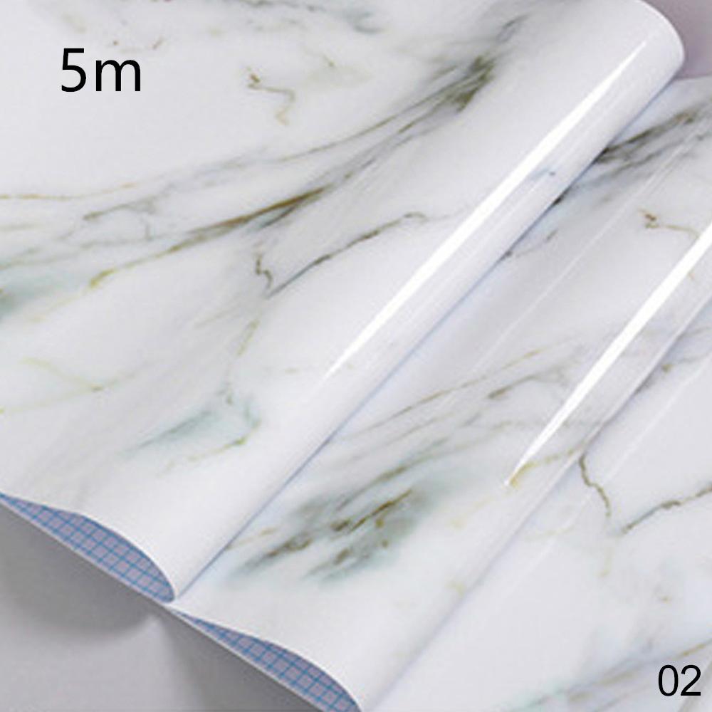 3m og 5m/ ruller selvklæbende marmor vinyl anti lampe sort tapet møbler dekorative vandtætte køkken backsplash klistermærker: 02 5m