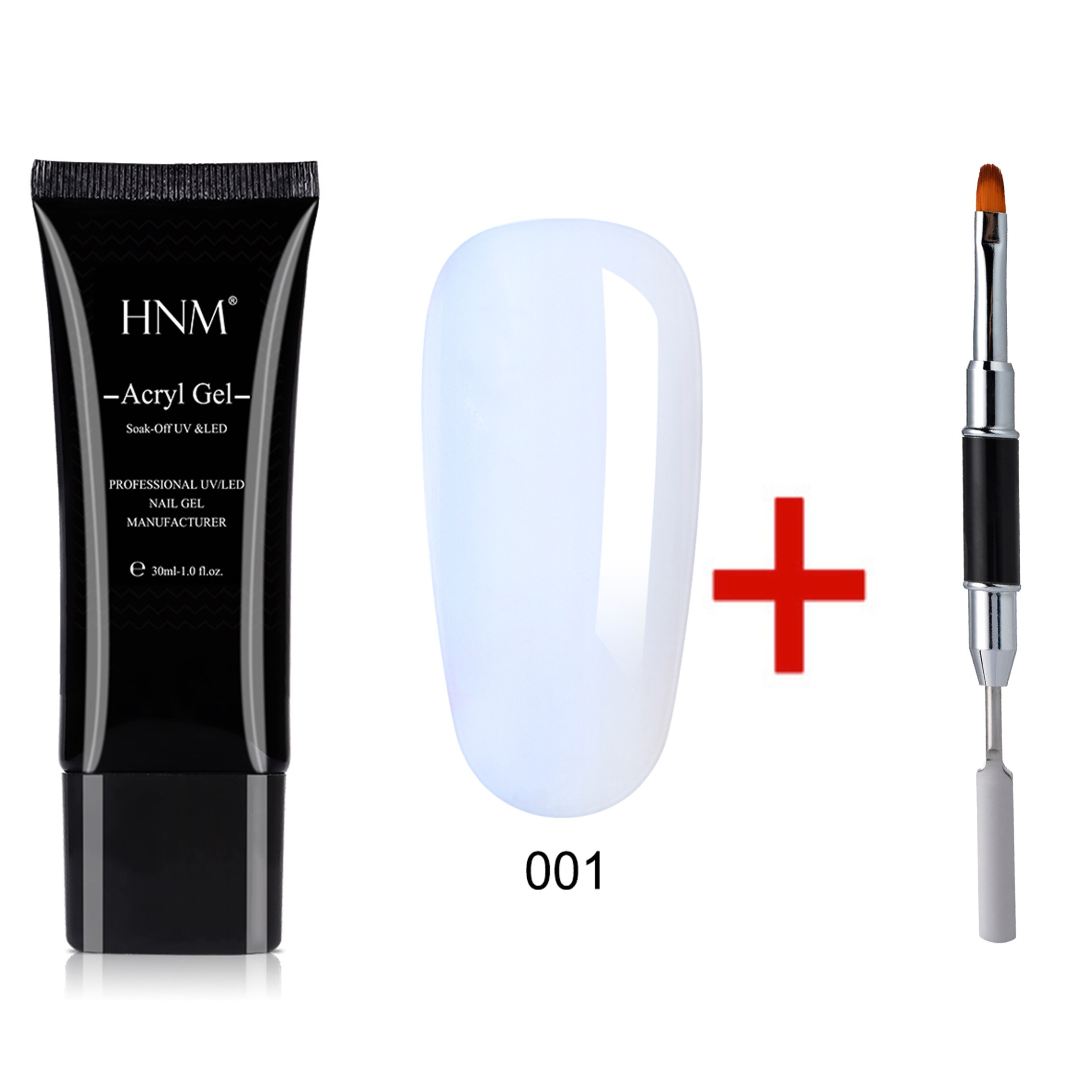 HNM 30ML UV Poly Gel Baumeister Nagel Acryl Gel Verlängerung Acryl Poligel Acrylgel Nagel Formen Aufkleber Stift Pinsel Für näGel Polieren Kunst: 1 und Kuli