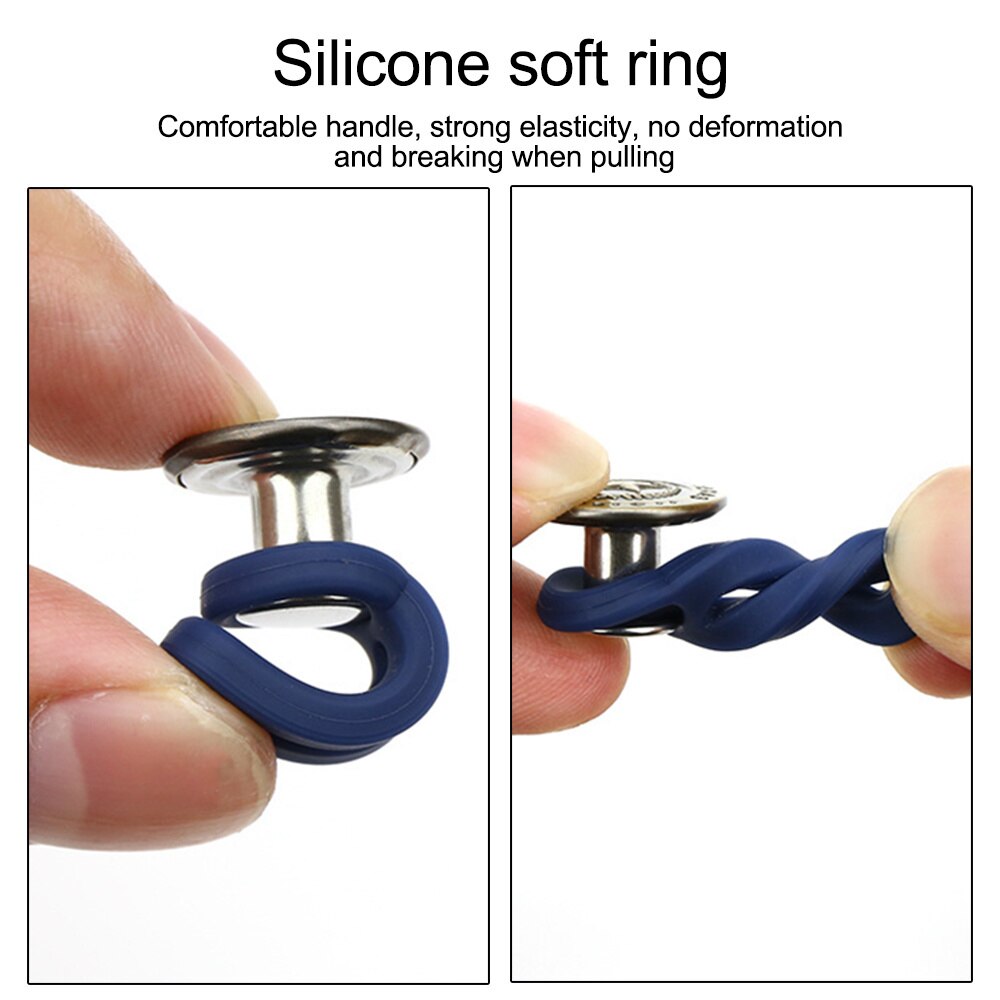 5PCS Retractable Buckles Metal Buttons Jeans Waist Extender Adjustable Disassembly Free Sewing Buttons for Clothing Jeans Pant