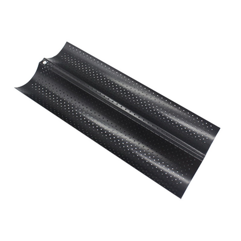 French Bread Mold For Baking Bread Wave Baking Tray Practical Cake Pan Baguette Mold 2/3/4 Groove Waves Bread Baking Tool: Light Grey