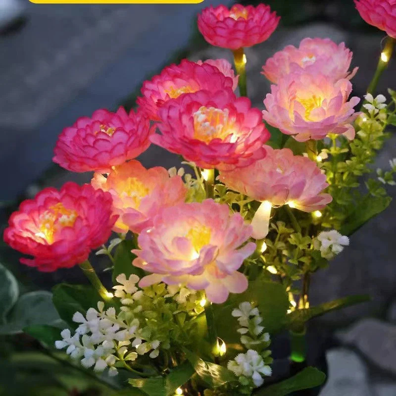 Ramadan 2025 Buitenverlichting op zonne-energie Tuinlicht Sneeuw Lotusbloem Gazonlamp voor tuin Patio Bloem Feestlamp Bruiloft Moederdag