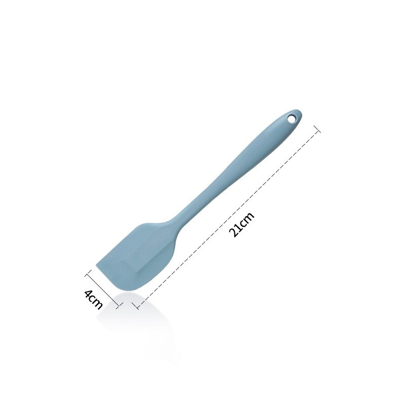 Silicone Spatula Pastry Cake Scraper Butter Spreader Kitchen Cooking Baking Accessories Heat-Resistant Utensils Tools Food Grade: small blue