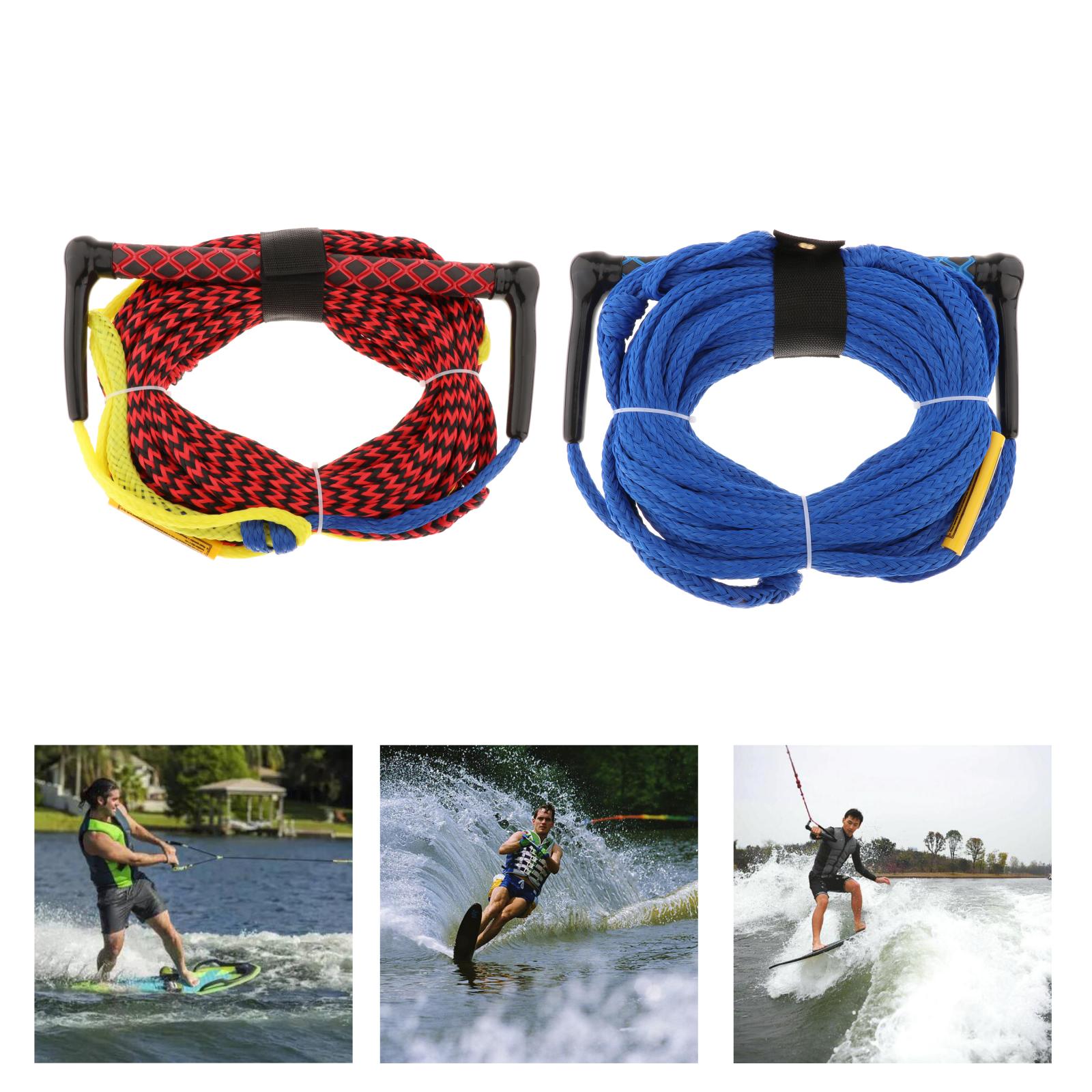 23m Water Ski Rope Safety Surfing Towable Watersport Rope Water Ski Rope with Handle for Wakeboard Kneeboard Wakesurf Sport