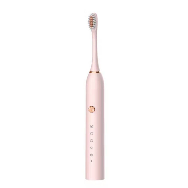 Battery Powered Sonic Electric Toothbrush With 2*Replacement Brushheads Soft Bristle 5 Modes IP65 Waterproof Adult Household: 02