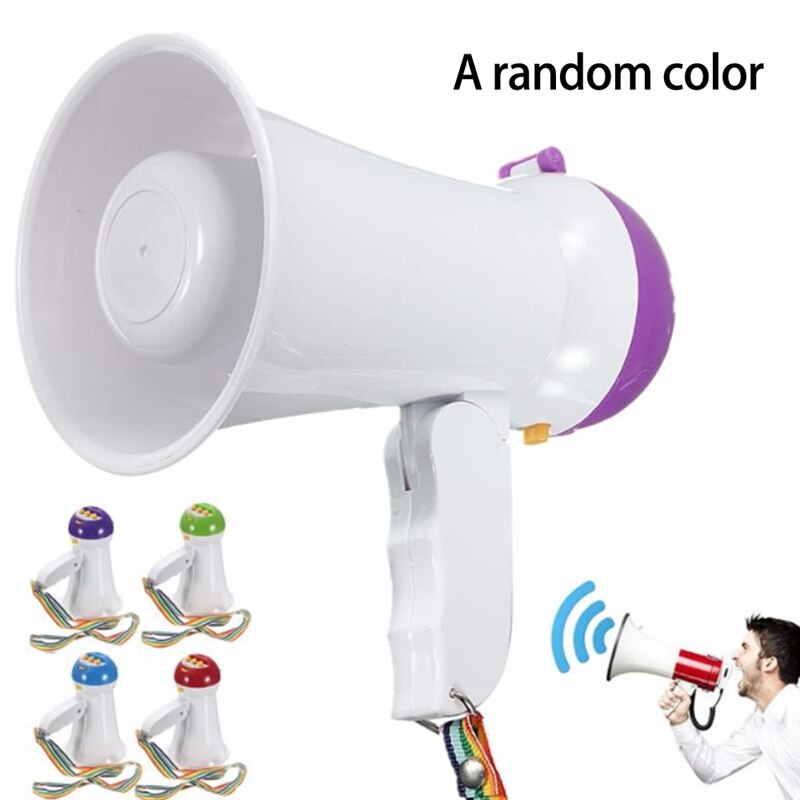 Megáfono portátil plegable de mano altavoz amplificador ruidoso grabador Bullhorn