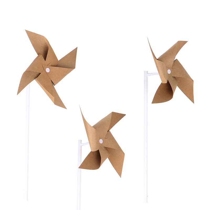 3Pcs Papier Party Pinwheels Craft Windmolen Vintage Stijl Ambachtelijke Speelgoed Wind Spinners