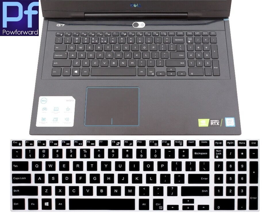 Silicone laptop Keyboard Cover Protector Skin For 15.6" Dell G7 7590 7588 15 / G7 7790 3779 7790 7799 17.3 inch Gaming