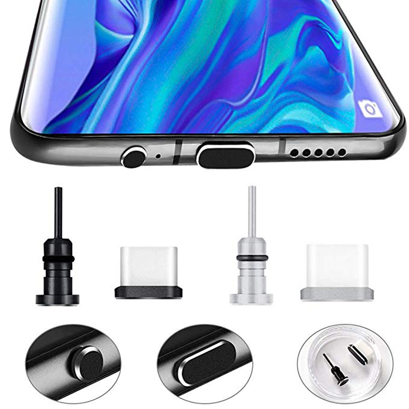 Typ C Telefon Staub Stecker einstellen USB Typ-C Hafen und 3,5mm Kopfhörer Jack Stecker Für Samsung Galaxis s8 S9 Plus für Huawei P10 P20 lite