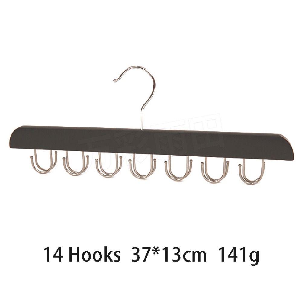 Stevig Houten 14/16/20 Haken Riemrek Multifunctioneel Draaibaar Antislip Opbergrek Tie Tank Tops Ruimtebesparende Riemhanger: Brons
