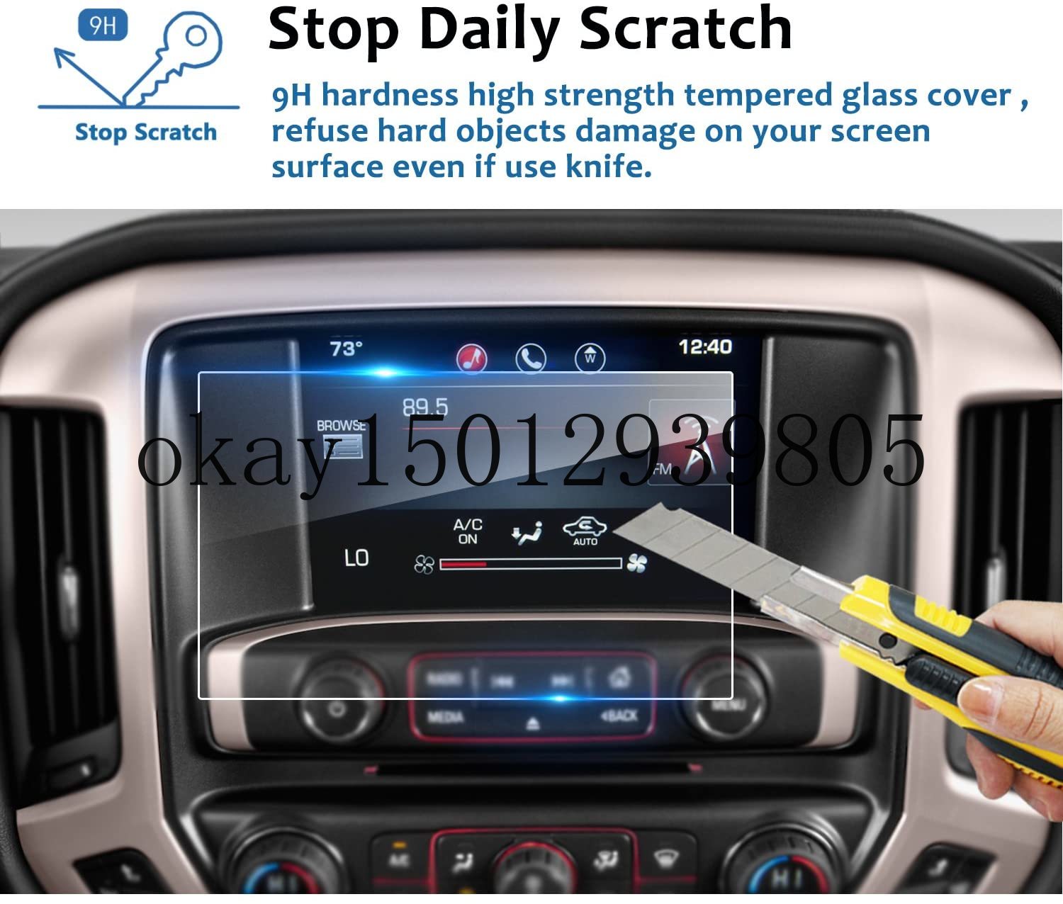 Til gmc sierra 1500 2500hd 3500hd 8 tommer intellilink bilnavigationsskærmbeskytter, høj klarhed  (8- tommer)