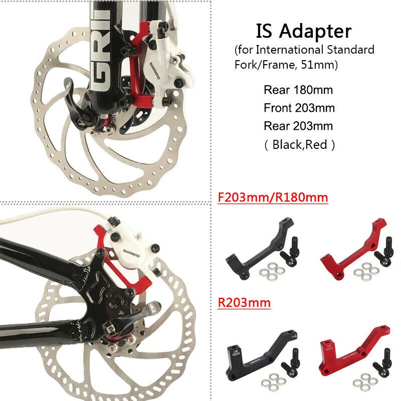 Support de freins à disque de vélo vtt, 180/203mm IS-PM, levier, Rotor avant montage pour siège arrière en aluminium, 160, 180, 203mm