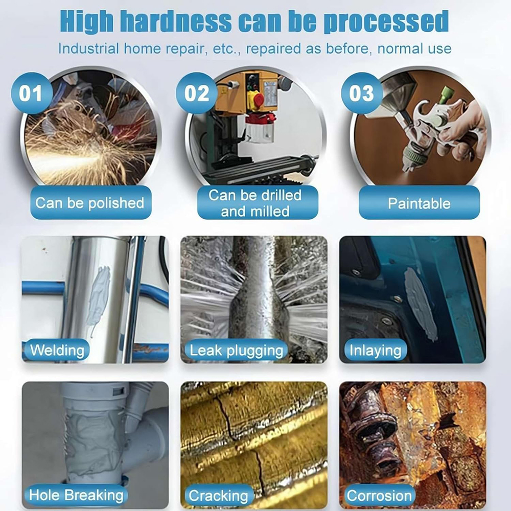 Metal Repair Glue Casting AB Glue High Strength Adhesive for Cast Iron Heat Resistant Cold Weld Industrial Repair Agent