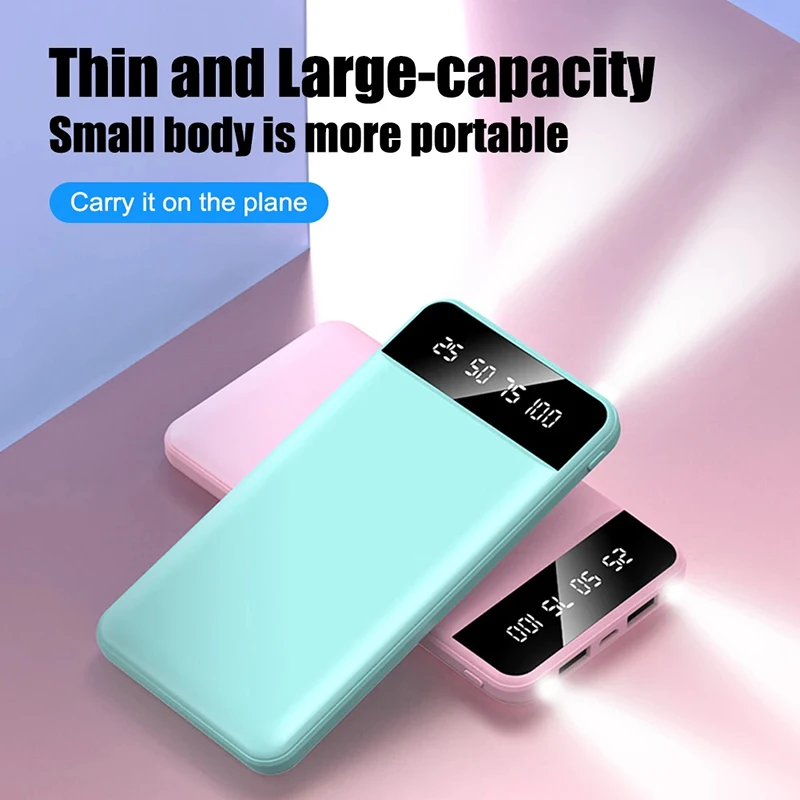 50000 mAh Power Bank Dubbele USB-uitgang Snel opladen Led-display Externe batterij 5 v / 2a Verwarmingsjas Lichtgewicht batterij