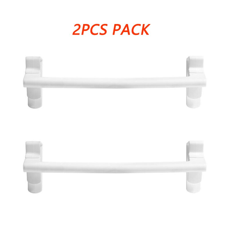 Handdoek Hanger Keukenkast Hanger Plastic Handdoeken Vod Houder Keuken Badkamer Organizer Verwijderbare Handdoekenrek Bar: 2pcs white