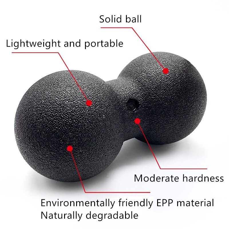 Mini pelota para hacer ejercicio, pelota de masaje de Lacrosse doble, movilidad, cacahuete, liberación miofascial, Yoga de tejido profundo