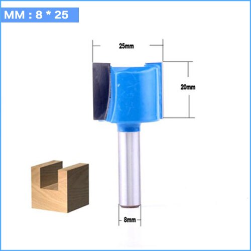 8mm Shank Straight/Dado Router Bit Set Diameter Woodworking Tools CNC Milling Cutter Endmill for Wood: 8mm X 25mm