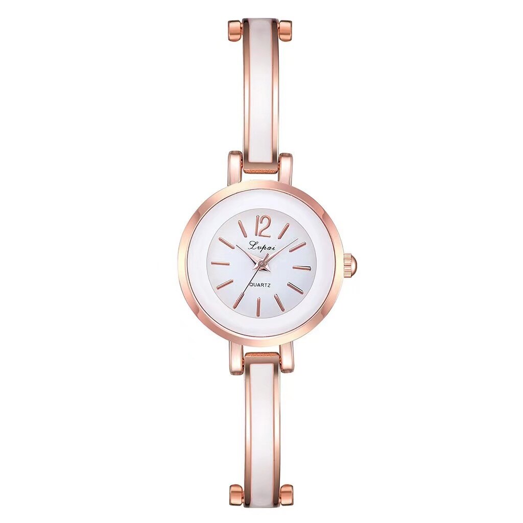 Eenvoud Casual Quartz Horloge Vrouwelijke Klok Vrouwen Armband Horloges Luxe Rose Gold Horloges Dames: Y210-K6