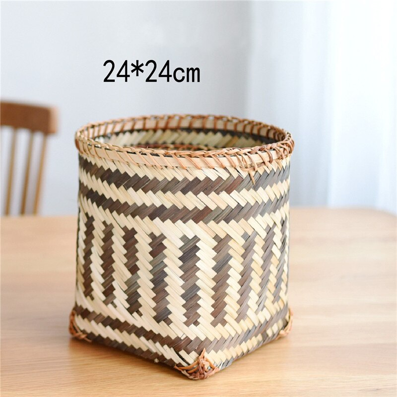 Afrykańnarty element tkane z bambusa kosze robić przechowywania doniczka dekoracyjna etniczne przechowywanie rozmaitości wiadro na przechowywanie w domu i organizator: 02 L