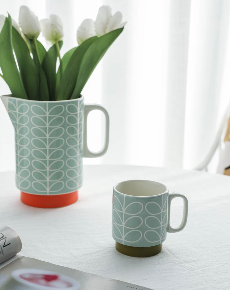 Kreative Keramik Becher Orla Kiely Pop Kunst Englisch Becher Teekanne Lagerung Eimer Spaß Becher tasse kaffee becher kawaii becher CL101505