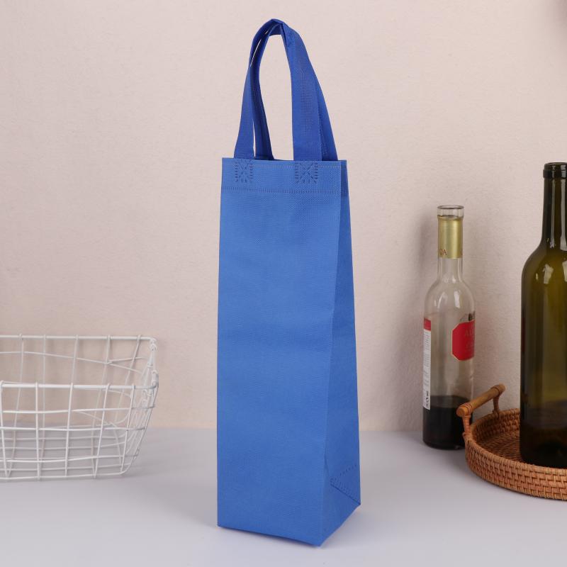 Vilten wijnfleszak Dubbele flessen Grote dragende draagbare drankverpakking Handtas Cadeaupapier Opbergtas Wijndraagtas: Duidelijk