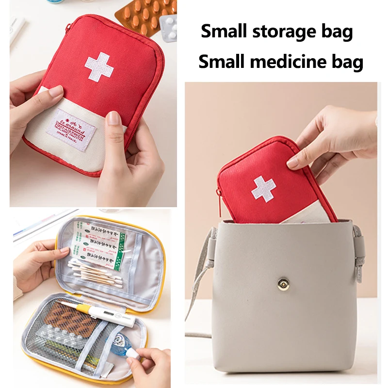 Bolsas portátiles para botiquín de primeros auxilios, bolsa de almacenamiento grande para medicina, bolsa para acampar, emergencia, hogar, viaje al aire libre, organizador con asa