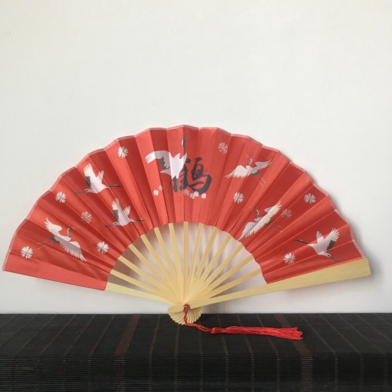 Éventail de Danse Japonais en Soie et Bambou, Pliable, Artisanal original de style Vintage Rétro Chinois pour Décoration de la Maison: 07