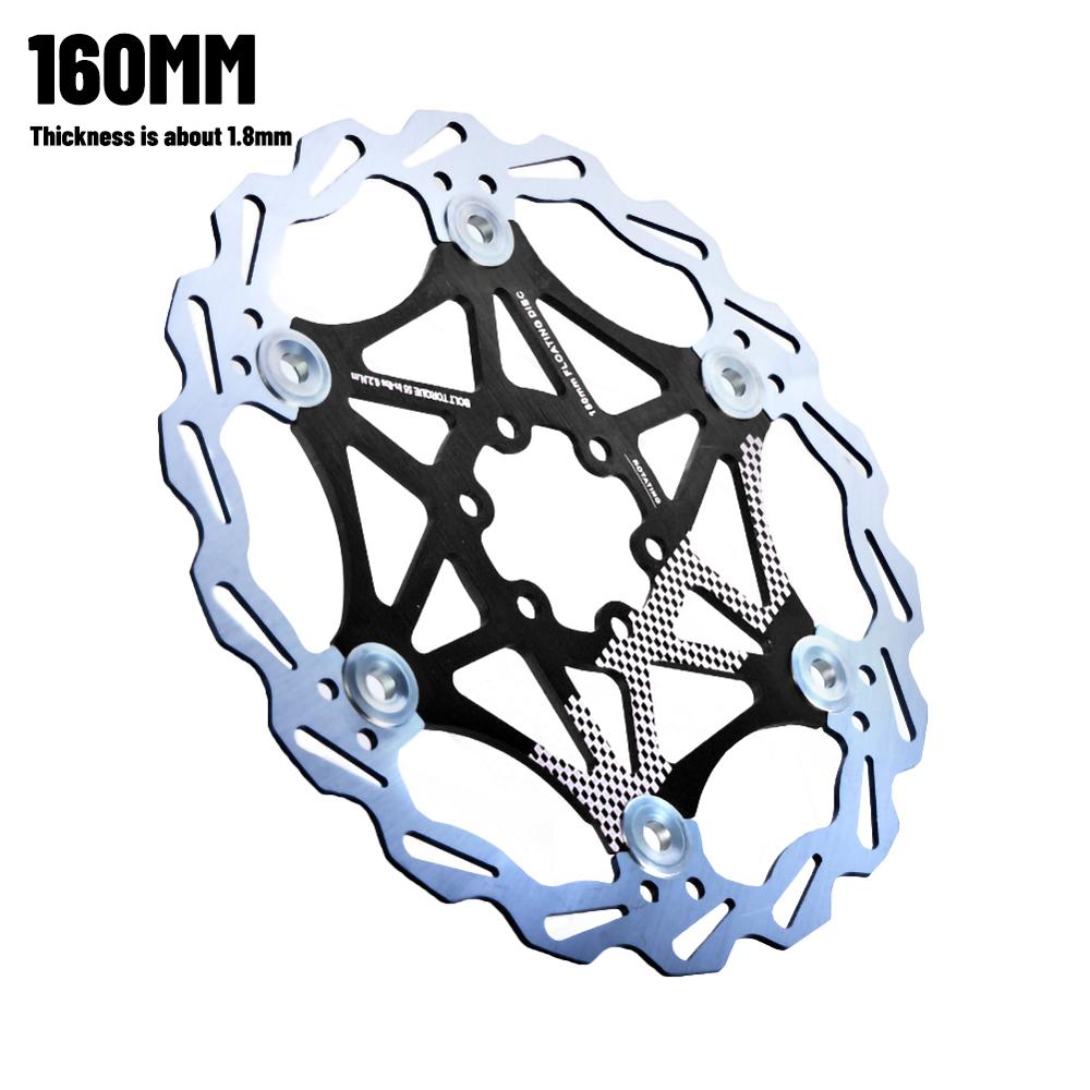 Bicycle Disc Brake MTB DH Brake Float Floating Disc Rotors 160mm/180mm/203mm Hydreaulic brake Pad Float Rotors Bicycle Parts: Black