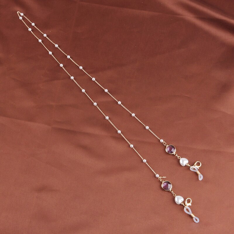 Okulary przeciwsłoneczne okulary przeciwsłoneczne okulary uchwyt na łańcuszek przewód smycz naszyjnik łańcuszek robić okularów okulary uchwyt na przewód smycz na szyje lina: FIOLETOWY