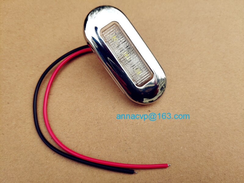 Cvp 1pc tilhenger ledet kupelys lampe hvit ledet båt marine yacht campingvogn rv rustfritt stål kuponglys 12v tilhenger deler