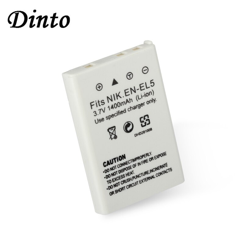 Dinto 1pc EN-EL5 ENEL5 1400mAh Vervangende Camera Batterij voor Nikon Coolpix P3 P4 P80 P90 P5100 3700 4200 5200 EN EL5