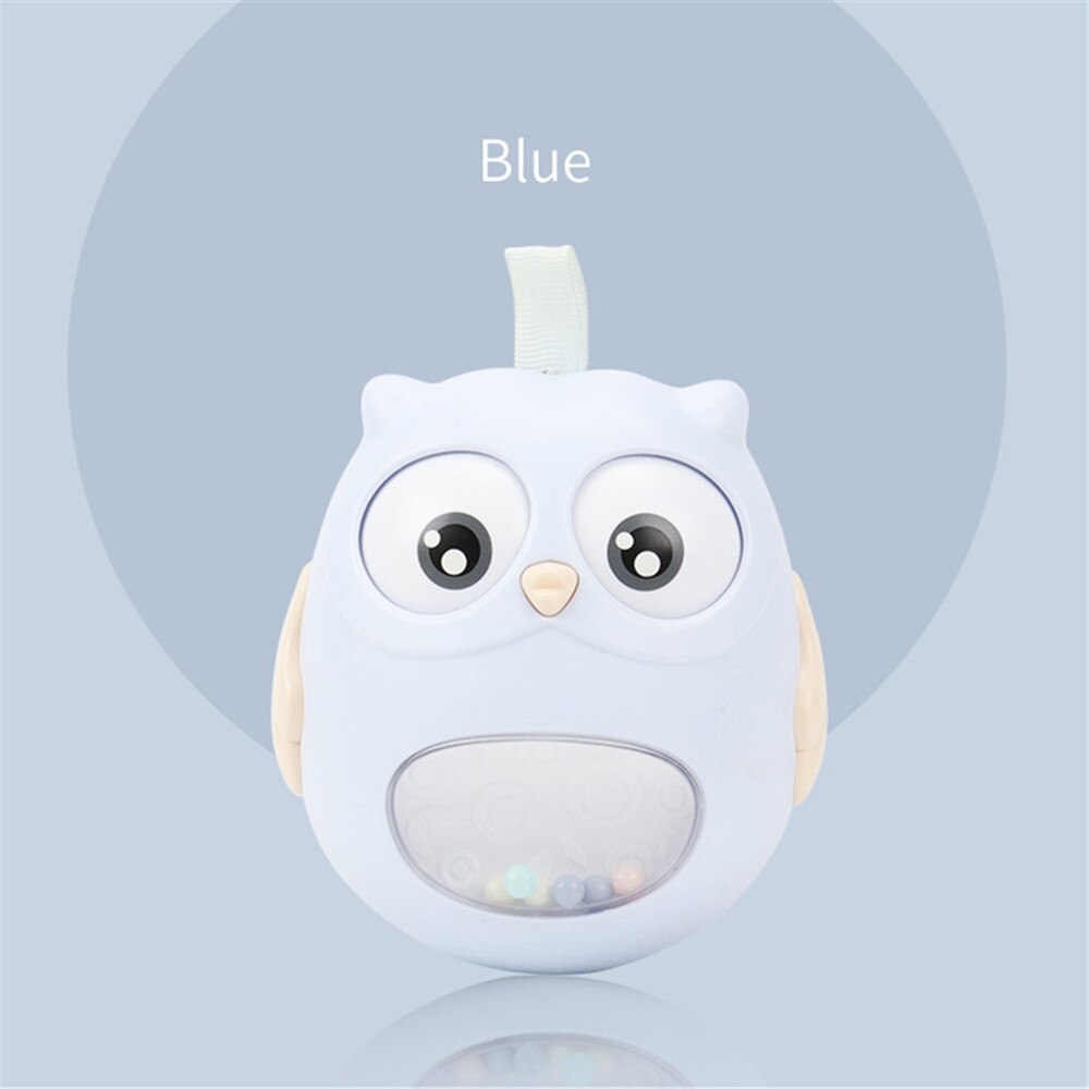 Rattle Owl Tumbler Baby Toy Music Mobile On The Bed Rattles For Kids Children Baby Mobile Hanger Educational Bath Toys For Babie: blue Owl