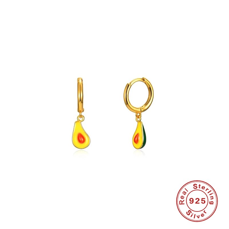CANNER Fruit Design smalto pendenti orecchini a cerchio per donna simpatici ciondoli creazione di gioielli fai da te ciliegia fragola orecchini accessori: 4