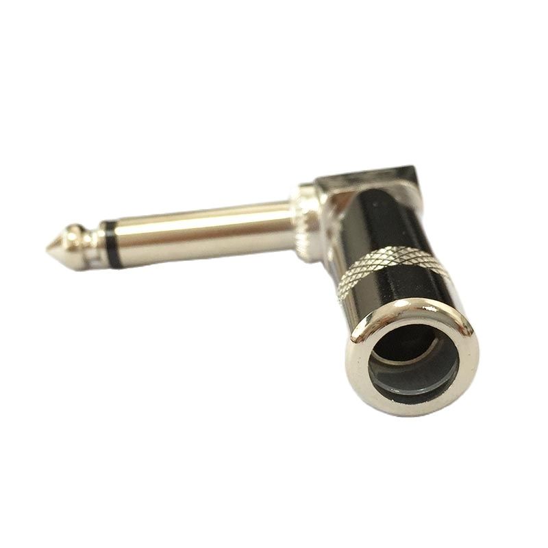 6.35mm mannelijke haakse connector mono solding plug 90-degree