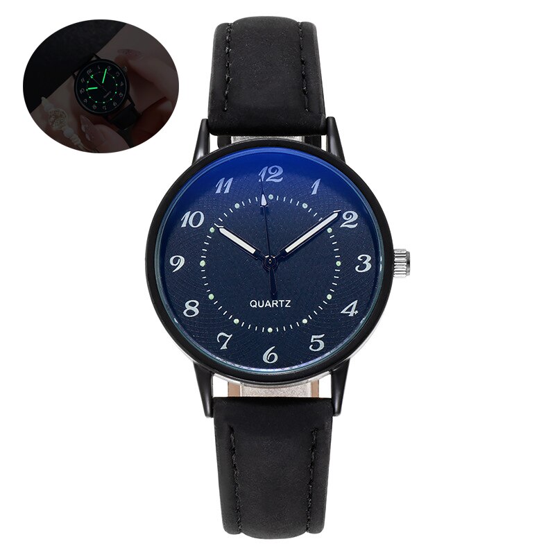 Simple Ladies Wrist Watches Luminous Women Watches Casual Leather Strap Quartz Watch Clock Montre Femme Relogio Feminino
