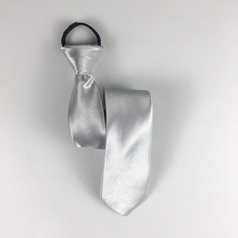 5cm Necktie For Men Slim Narrow Lazy Tie Easy To Pull Rope Neckwear Men tie Wedding Party Aniversary Business Dress Meeting: 5x38 light grey