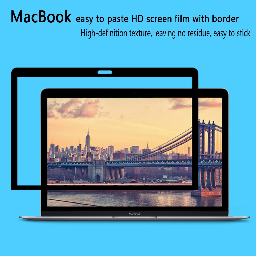 Plakken Geen Bubble Schermen Beschermende film Zwart Frame Voor Late /Begin MacBook pro Retina 13 inch
